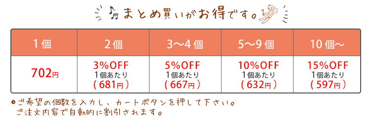 まとめて買うとお得